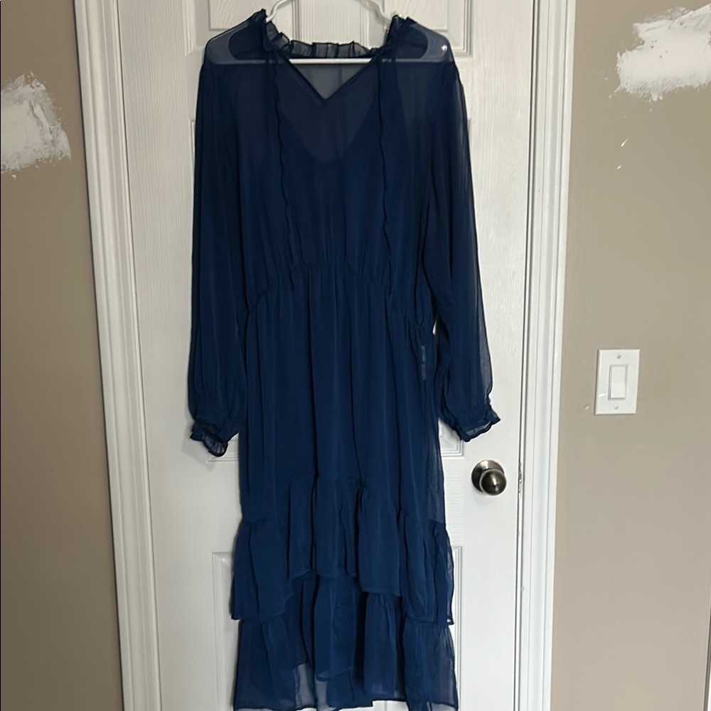 Elegant Blue Women's Dress